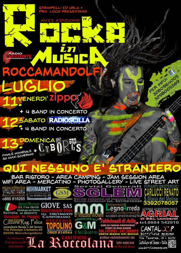 Roccamandolfi, torna il "Rocka in Musica". Migliaia di giovani sotto il Matese dal 11 al 13 luglio
