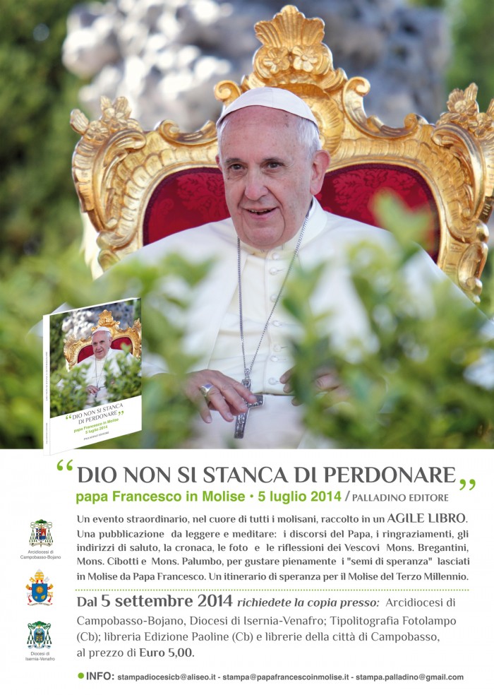 Esce il libro sulla visita di papa Francesco in Molise "Dio non si stanca di perdonare"