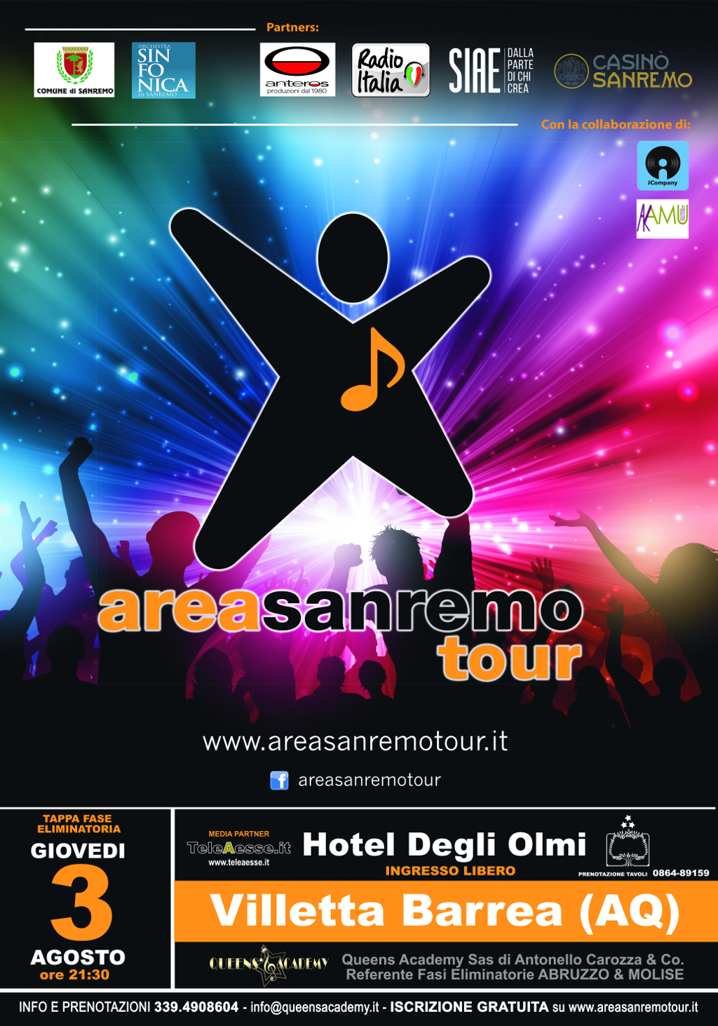 Area SanremoTour 3 agosto 2017 Villetta Barrea Hotel degli Olmi
