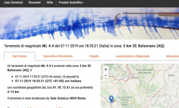 Scossa di terremoto registrata in Alto Sangro