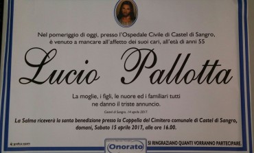 Necrologio - Castel di Sangro, si è spento improvvisamente Lucio Pallotta