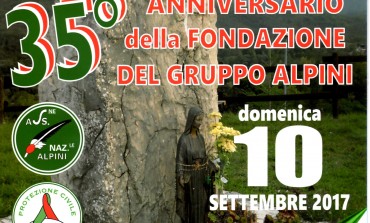 Ateleta, gli alpini festeggiano il 35° anniversario della fondazione
