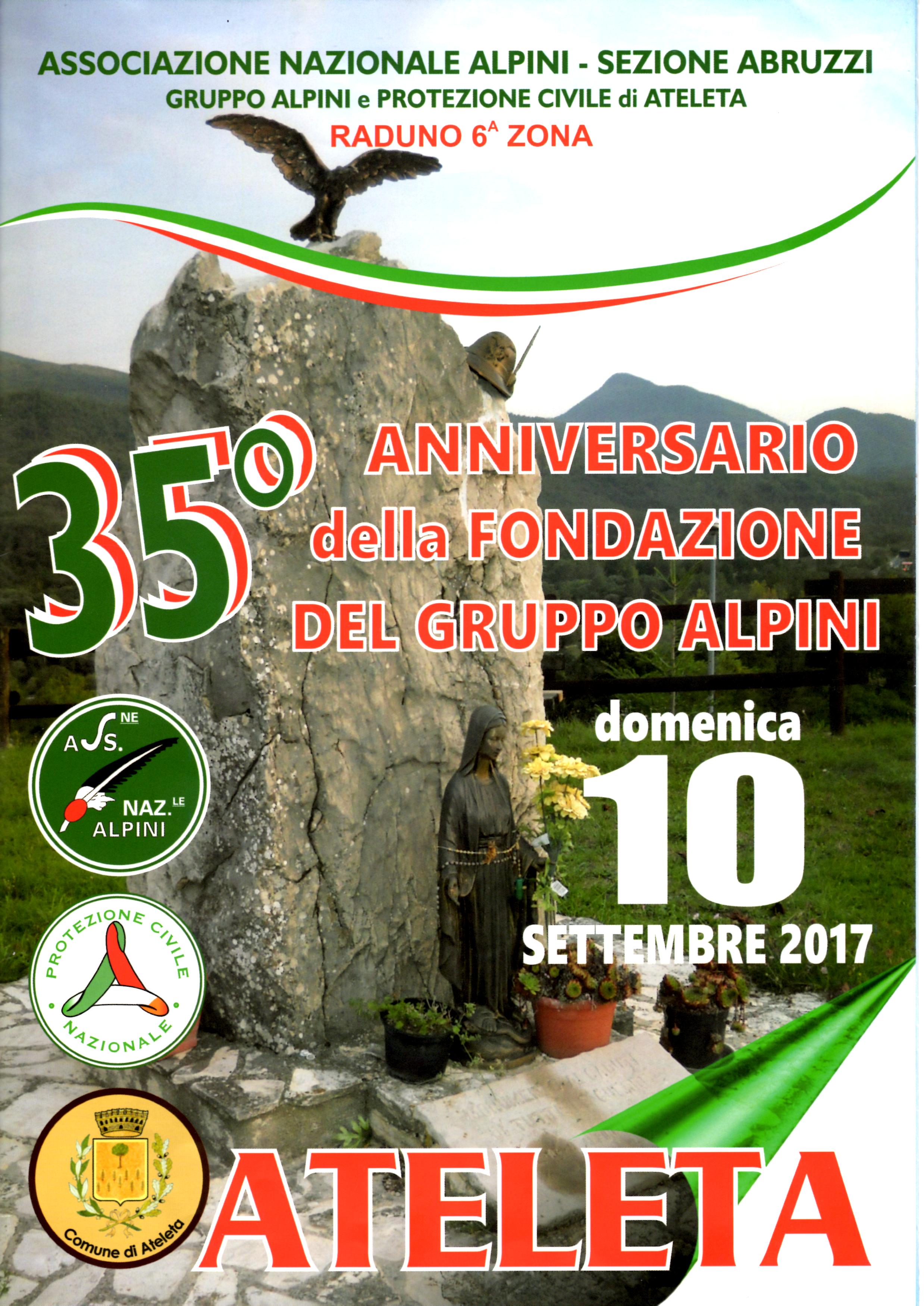 Ateleta 35° Anniversario della Fondazione del Gruppo Alpini