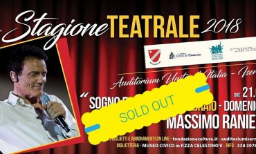 Massimo Ranieri fa "sold-out" per lo spettacolo all'Auditorium d'Isernia