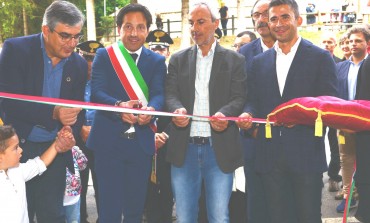 D'Alfonso, Paolucci e Di Donato all'inaugurazione del parcheggio di Roccaraso