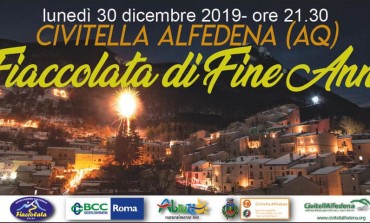 Fiaccolata di fine anno a Civitella Alfedena