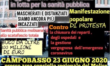 Sanità, il popolo molisano grida la protesta davanti al consiglio regionale