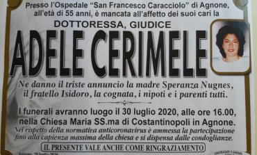 Lutto, scompare Adele Cerimele: era il giudice di pace di Agnone