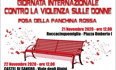 Panchina Rossa, il simbolo contro la violenza sulle donne anche a Castel di Sangro