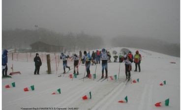 Campionato Regionale sci di fondo XCX  TL a Capracotta, la bufera non ferma gli atleti