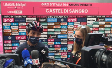 Giro d'italia Castel di Sangro: Egan Bernal maglia rosa, giornata di festa per la città