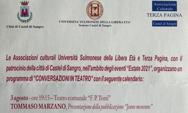 Tommaso Marzano presenta "Jenne, menènne" incontri culturali al Tosti "Conversazioni in Teatro"