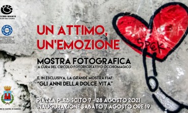 Inaugurazione mostra fotografica "Un attimo un'emozione", Piazza Plebiscito a Castel di Sangro