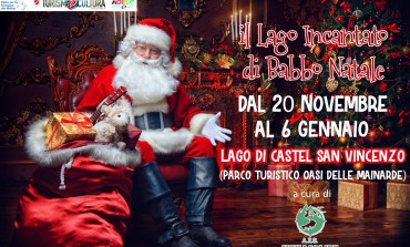 Il Lago incantato di Babbo Natale a Castel San Vincenzo, apre il parco tematico natalizio