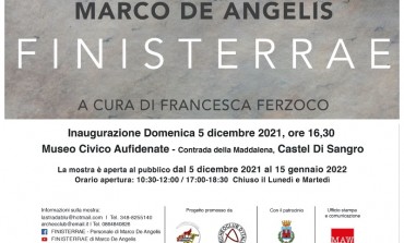 Marco De Angelis al Museo Civico Aufidenate di Castel di Sangro con la personale "Finisterrae"