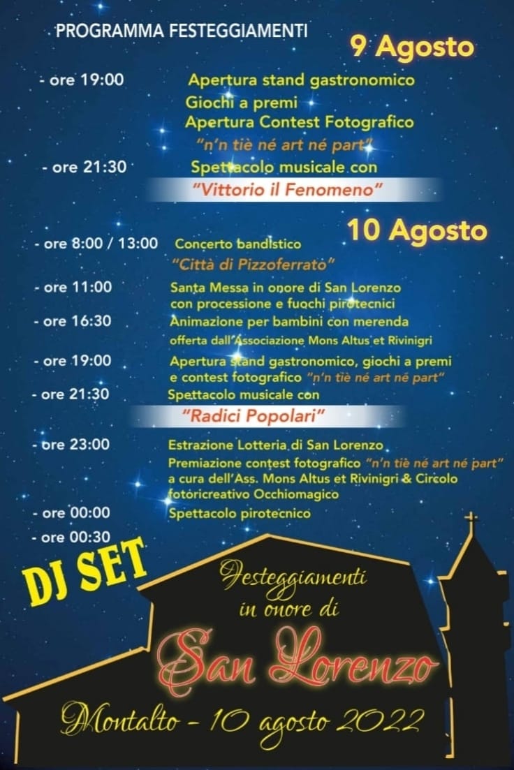 notte di san lorenzo a montalto