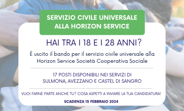 Servizio Civile: 17 posti disponibili nei servizi di Castel di Sangro, Sulmona e Avezzano