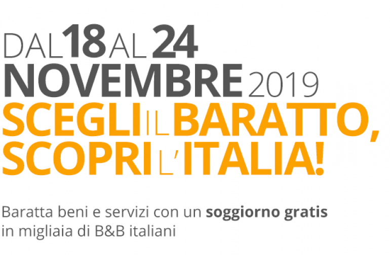 ‘Settimana del Baratto’, pioggia di adesioni: vacanze gratis in cambio di beni e servizi