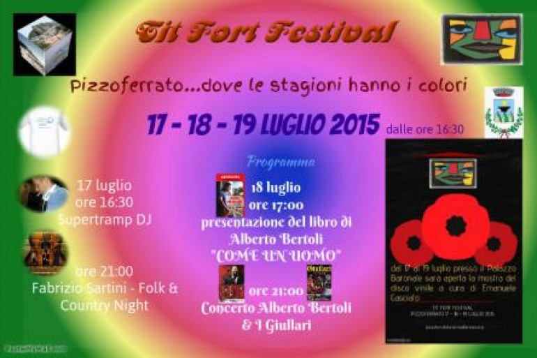 Tre giorni di ‘Tit Fort Festival’ a Pizzoferrato