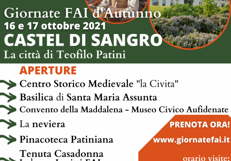 Giornate FAI a Castel Di Sangro, Teofilo Patini patrimonio artistico e culturale