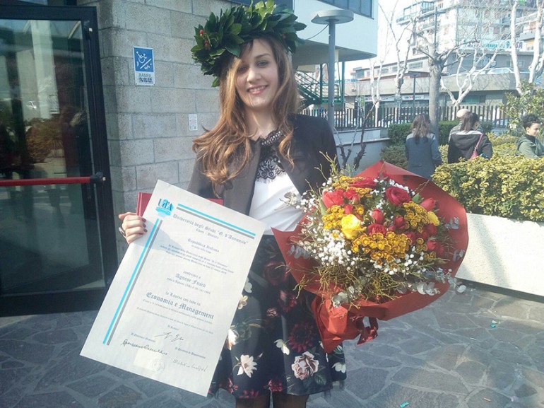 Agnese Fusco si laurea in Economia e Management con 110 e lode