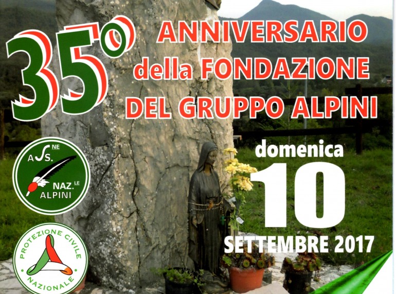 Ateleta, gli alpini festeggiano il 35° anniversario della fondazione