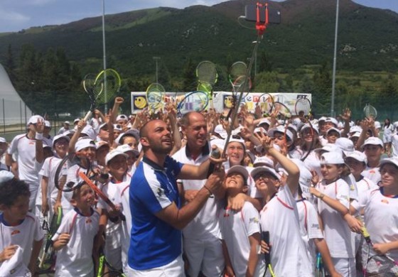 Tennis - Visita di Corrado Barazzutti al centro F.I.T. di Castel di Sangro