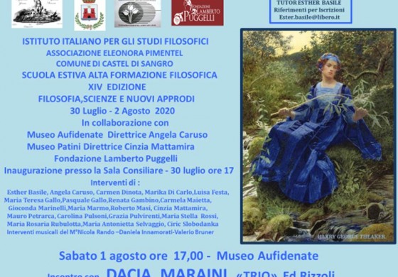 Torna a Castel di Sangro la scuola estiva di alta formazione filosofica: ospite Dacia Maraini
