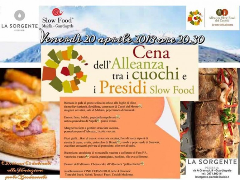 Cena dell’alleanza tra i cuochi e i presidi Slow Food