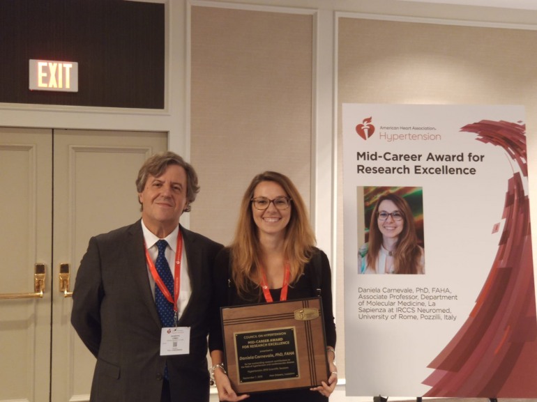 New Orleans, consegnato alla ricercatrice Neuromed  Daniela Carnevale il premio Mid-Career Award for Research Excellence