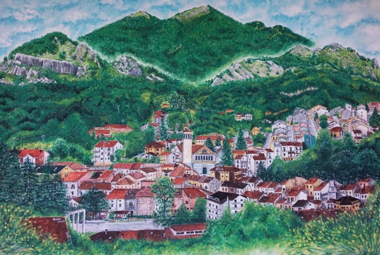 Dipinto di Ateleta, l’opera d’arte di Annalisa Sciullo nella sede degli Alpini