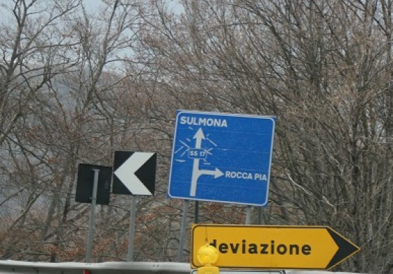 Roccapia, lavori sulla SS 17. Traffico alternato sulla carreggiata