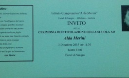 Castel di Sangro, cerimonia d'intitolazione dell'Istituto Comprensivo ad "Alda Merini"