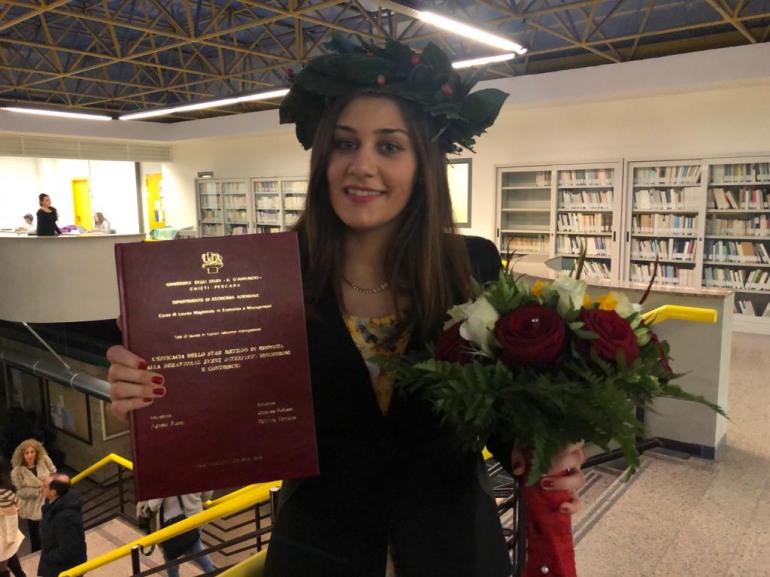 Laurea magistrale con lode in Economia e Management per Agnese Fusco