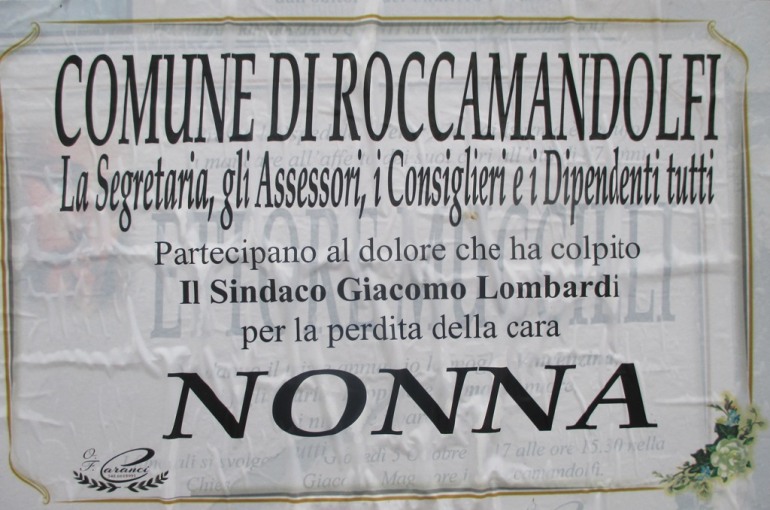 Roccamandolfi, lutto in casa del sindaco Lombardi: è morta la nonna Benedetta