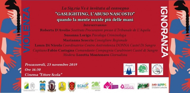 Convegno a Pescasseroli, “Violenza = Ignoranza”