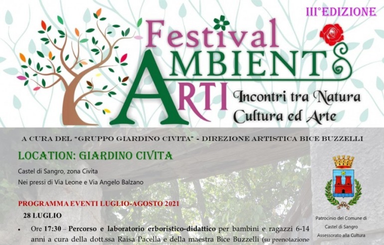 Festival AmbientARTI a Castel di Sangro, il “Giardino Civita” ospita la cultura e l’arte