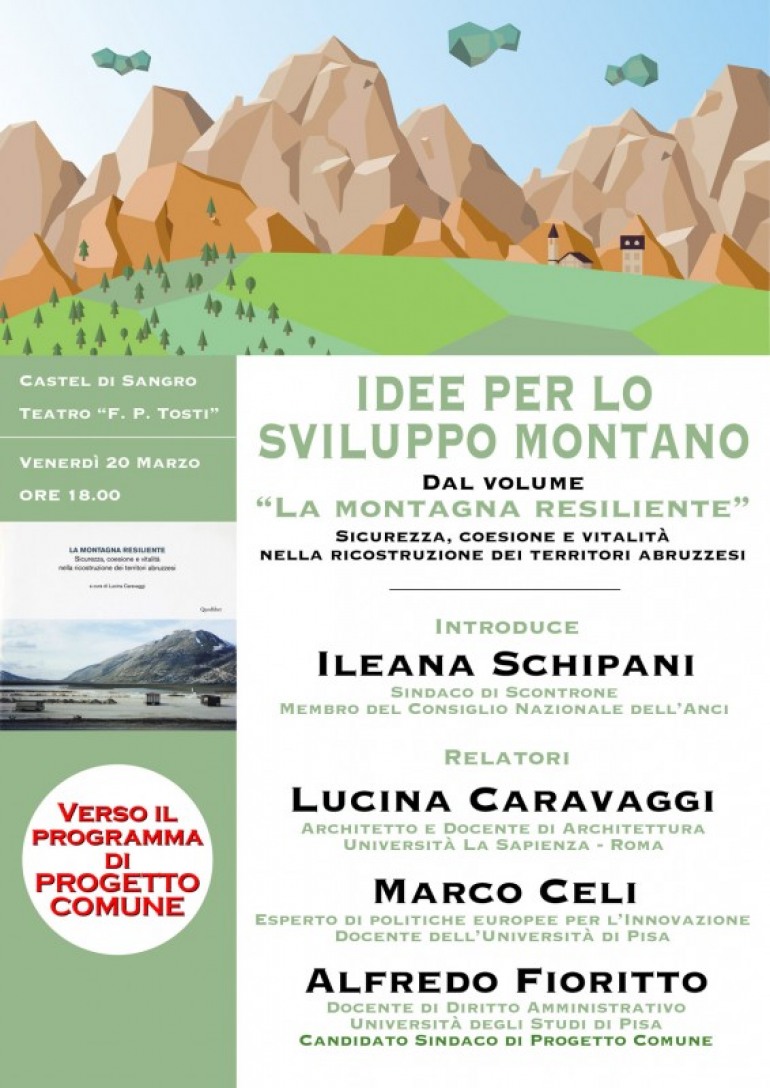 “Idee per lo sviluppo montano”, se ne parla al ‘Tosti’ venerdì 20 marzo