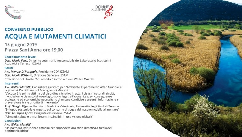‘Acqua e mutamenti climatici’, convegno a Teramo organizzato dall’Istituto Zooprofilattico Abruzzo e Molise
