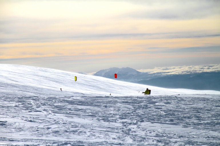 Roccaraso, 4^ edizione del campionato del mondo di Snowkite
