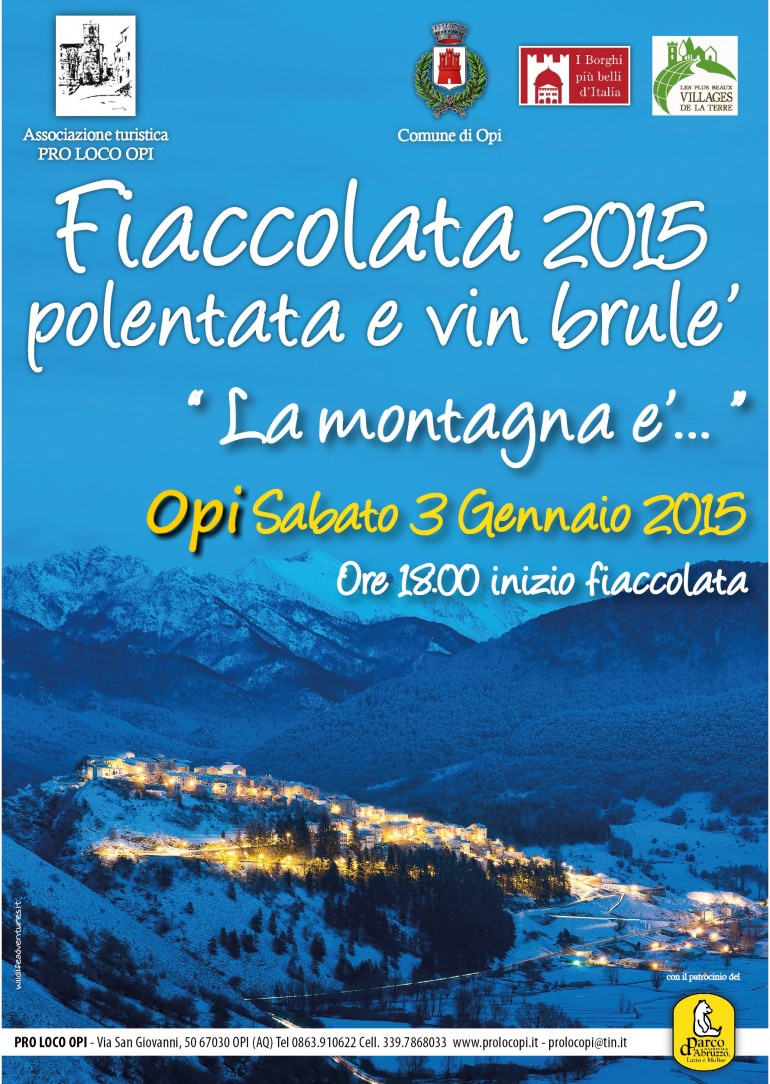 Opi, fiaccolata, polenta e vin brulè