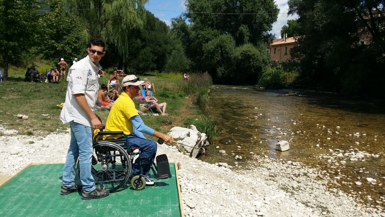 Pesca, inaugurata la piazzola per disabili a Castel di Sangro