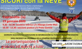 A Capracotta il corpo nazionale del soccorso alpino per la giornata nazionale "Sicuri con la neve 2020"