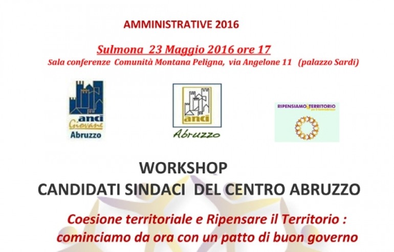 I candidati sindaci dell’Alto Sangro al workshop di ‘Ripensiamo il Territorio’