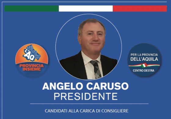 Angelo Caruso presenta le liste per la riconferma a Presidente della Provincia dell'Aquila