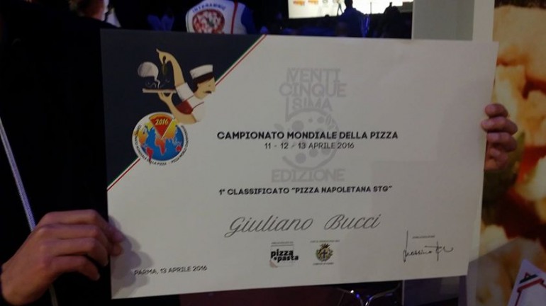 Roccaraso, Giuliano Bucci è il campione del mondo della pizza napoletana