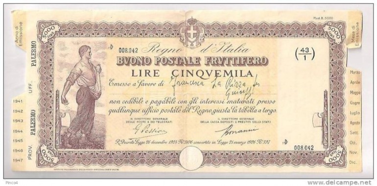Castel di Sangro, ritrova i buoni postali del 1946: 112 mila euro