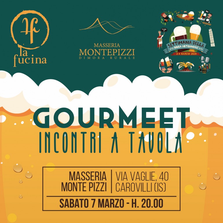 Carovilli, settimana della birra artigianale alla Masseria Monte Pizzi: “GourMeet – incontri a tavola”