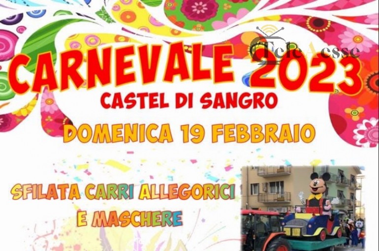 Carnevale a Castel di Sangro 2023, la sfilata dei carri e maschere domenica 19 febbraio