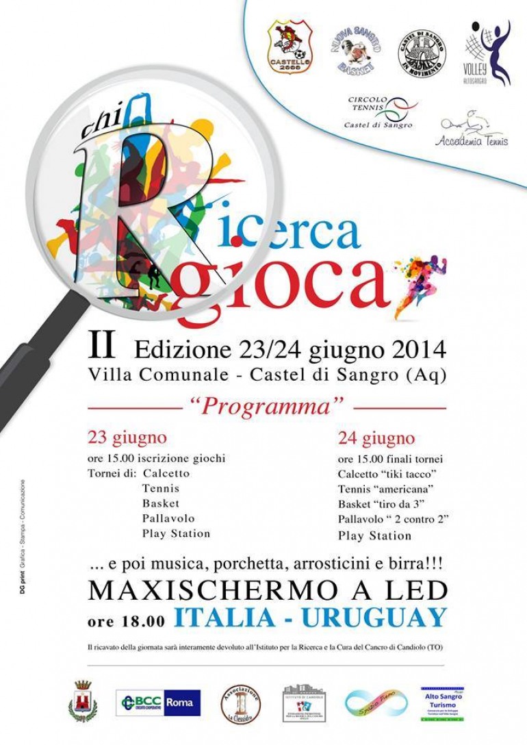 A Castel di Sangro, 23 e 24 giugno significano: “Chi ricerca gioca”